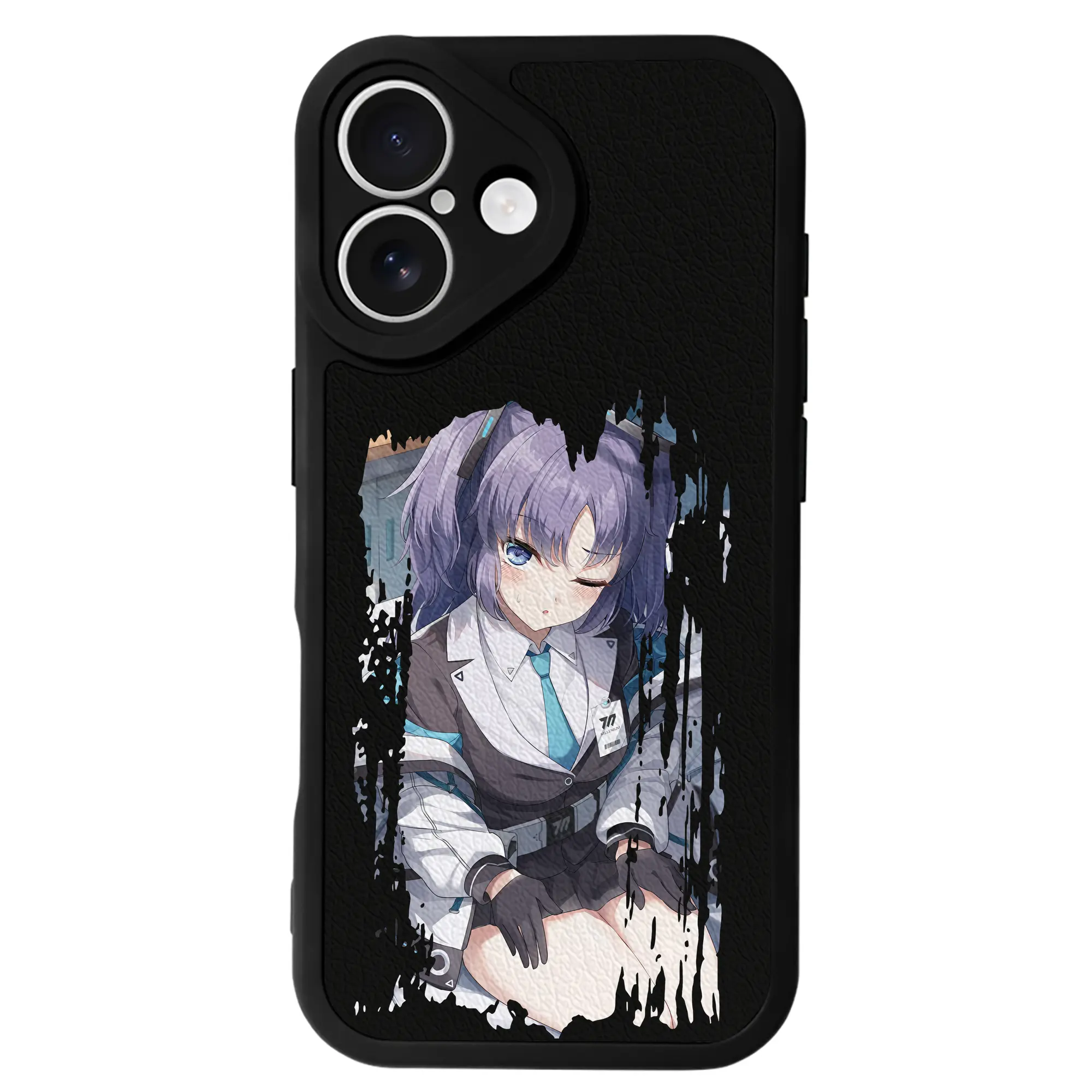 ブルーアーカイブ グッズ 早瀬 ユウカ - IPhone 16シリーズ対応 ・ シリコンスマホケース ・ レザー調 ・ 高精度フィット ・ 耐衝撃 ・ ワイヤレス充電対応 ・ 精密カット